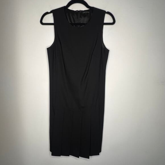 Theory Olvana Pleated Sheath Mini Dress Size 4 - Picture 2 of 7